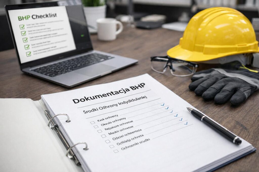 Dokumentacja BHP oraz środki ochrony indywidualnej przygotowane przez pracodawcę zgodnie z przepisami