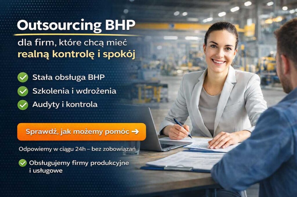 outsourcing bhp dla firm produkcyjnych konsultacje bezpieczeństwa pracy i wsparcie przedsiębiorcy
