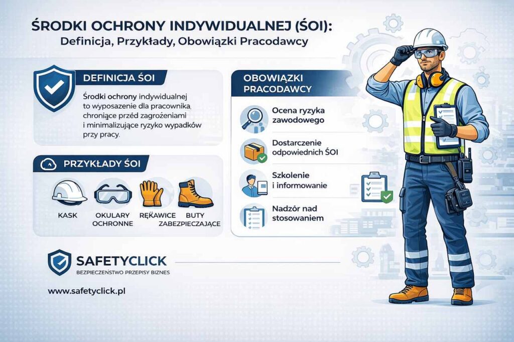 Środki ochrony indywidualnej (ŚOI) – definicja, przykłady i obowiązki pracodawcy