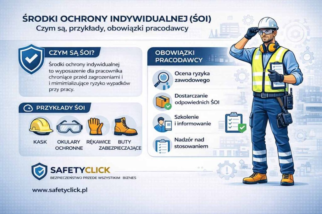 Środki ochrony indywidualnej ŚOI – przykłady i obowiązki pracodawcy
