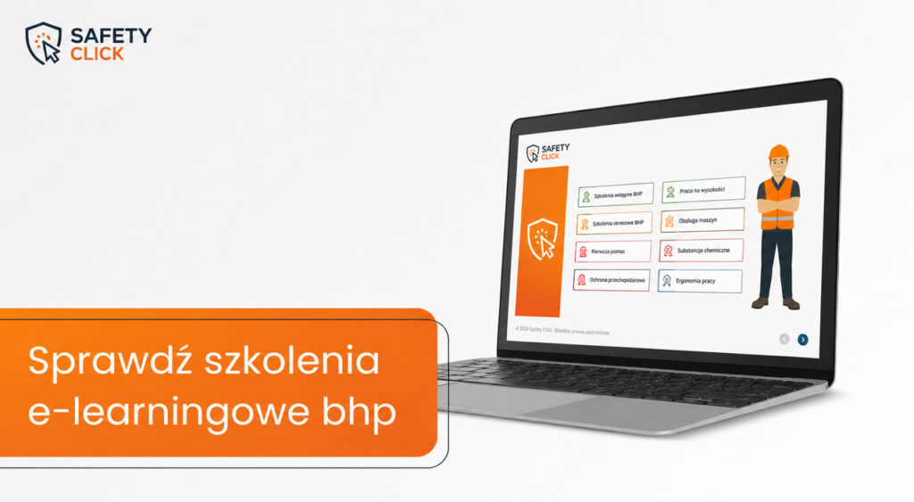 Platforma szkoleń BHP online Safety Click dostępna przez internet